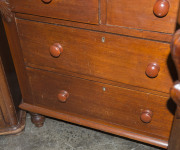 An antique Australian cedar Duchess chest with serpentine front, 19th century, 177cm high, 89cm wide, 47cm deep - 9