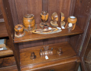 An Australian cedar bookcase, two doors with bevelled glass panels, four drawers, dentil moulded pediment and adjustable shelves, late 19th century, 211cm high, 155cm wide, 43cm deep - 10