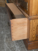 An Australian Arts & Crafts wardrobe, fiddleback blackwood with copper strap hinges and fine repouss&eacute; panels, circa 1900, 230cm high, 216cm wide, 71cm deep - 4