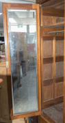 An Australian Arts & Crafts wardrobe, fiddleback blackwood with copper strap hinges and fine repouss&eacute; panels, circa 1900, 230cm high, 216cm wide, 71cm deep - 10
