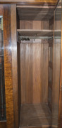 An Australian Arts & Crafts wardrobe, fiddleback blackwood with copper strap hinges and fine repouss&eacute; panels, circa 1900, 230cm high, 216cm wide, 71cm deep - 14