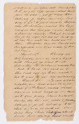 NORTHERN TERRITORY: THE 1883 EXPEDITION TO LOCATE "STURT'S TREE" Dec.10th 1883 four-page letter headed "Palmerston" and addressed "The Acting Government Resident, Palmerston; written by James P. Hingston, Surveyor, in which he provides a day-by-day descri - 2