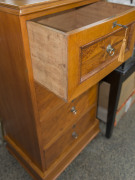 WILLIAM NORRIE impressive four drawer chest, mottled kauri inlaid with native New Zealand timbers, New Zealand origin, late 19th century, 126cm high, 61cm wide, 46cm deep - 6