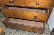 A Colonial Australian cedar chest of five drawers with unusual moulded decoration, circa 1850, 110cm high, 104cm wide, 52cm deep - 5