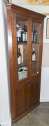 A Colonial cedar floor standing corner cabinet with Baltic pine backing boards, South Australian origin, 19th century, ​202cm high, 93cm wide, 50cm deep - 2