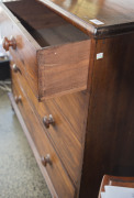 A Colonial Australian cedar chest of five drawers with cross banded edge and cedar secondary timbers, New South Wales origin, circa 1850, 119cm high, 119cm wide, 48cm deep - 5