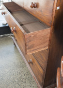 A Colonial Australian cedar chest of five drawers with cross banded edge and cedar secondary timbers, New South Wales origin, circa 1850, 119cm high, 119cm wide, 48cm deep - 6
