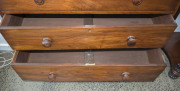A Colonial Australian cedar chest of five drawers with cross banded edge and cedar secondary timbers, New South Wales origin, circa 1850, 119cm high, 119cm wide, 48cm deep - 7