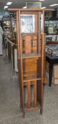 A Tasmanian oak hallstand of unusual proportions in the Arts & Crafts style, ​165cm high, 58cm wide, 27cm deep - 2