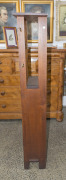 A Tasmanian oak hallstand of unusual proportions in the Arts & Crafts style, ​165cm high, 58cm wide, 27cm deep - 4