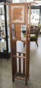 A Tasmanian oak hallstand of unusual proportions in the Arts & Crafts style, ​165cm high, 58cm wide, 27cm deep - 5