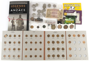 General & Miscellaneous Lots: 1913-90s eclectic array with uncirculated 1988 $5 coin, 2007 Magic Pudding & 2009 Blinky Bill uncirculated baby coin sets (retail $50+ each), 2008 Paralympics uncirculated $2, 2017 Legends of the Anzacs 'Medals of Honour' pack (retail $40+); circulated coinage including pennies (few cleaned) and decimals to 50c including 1c and 2c in Dansco album; also MALTA 1939 £1 banknote (creasing), Hong Kong 1997 Franklin Mint HK returns to China medallion, and few foreign cir
