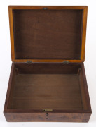 RICHARD DOWLING (attributed) workbox, blackwood, huon pine, myrtle, musk and cedar, Tasmanian origin, circa 1850, 12.5cm high, 31cm wide, 23cm deep. Illustrated in Richard Dowling: The elusive cabinetmaker of O’Brien’s Bridge, VDL, page 45, Australiana Ma - 7