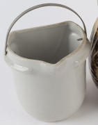 SUNSHINE ELECTRIX mottled brown glazed electric kettle with rare ceramic insert, circa 1920, 23cm high, 24cm wide - 6