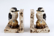 GRACE SECCOMBE style pair of kookaburra bookends, ​14.5cm high
