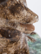 McHUGH pottery kelpie dog doorstop, incised "H. McHugh, Tasmania", 21cm high, 34cm wide - 4