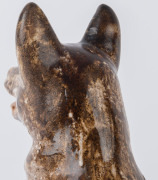 McHUGH pottery kelpie dog doorstop, incised "H. McHugh, Tasmania", 21cm high, 34cm wide - 8