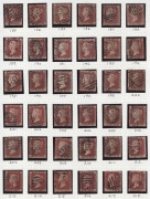 GREAT BRITAIN: 1864-79 (SG.43-44) QV 1d Red shades, being a complete set of Plate Numbers between 71-225 (except Plate 77), all identified, mainly fine, Cat &pound;2,200. (151) - 2