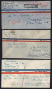 Ecuador: 1946-47 COVERS TO AUSTRALIA OR CHINA: with 1947 Quito to Armadale, Melbourne (2), both attractively franked on reverse with QUITO datestamps tying stamps, one registered with manuscript registration number and MIAMI, SYDNEY & ARMADALE backstamps;