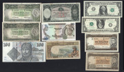 Banknotes - Australia: Pre-Decimal Banknotes: 1939-1990 selection with pre-decimal KGVI 1939 Sheehan/McFarlane &pound;1 (fair/G), QEII 1954 Coombs/Wilson 10/- (2, Rks. 16 & 17, latter poor), QEII 1961 Coombs/Wilson Reserve Bank &pound;1 (2, fair/G); also decimal 199
