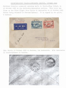 AUSTRALIA: Aerophilately & Flight Covers: 13-14 October 1934 (AAMC.338-341) A group of four covers carried on the inaugural flights between King Island and Launceston and King Island and Melbourne by Matthews Aviation Co. Two are signed by the pilot, G. J - 2