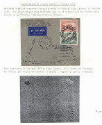 AUSTRALIA: Aerophilately & Flight Covers: 13-14 October 1934 (AAMC.338-341) A group of four covers carried on the inaugural flights between King Island and Launceston and King Island and Melbourne by Matthews Aviation Co. Two are signed by the pilot, G. J - 4