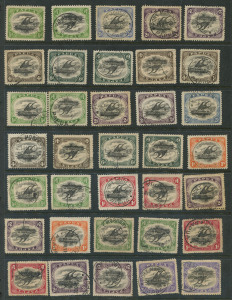 PAPUA: 1907-11 Large & Small 'PAPUA' used array to 1/- (2) including 2½d (4), 4d (5) & 6d (4), generally fine used with tidy cds cancels. (35)