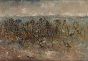 KEITH JAMES CRAIG NICHOL (1921-79), Saltbush Country - South Australia, oil on board, signed and dated "72" lower left, 50 x 71cm.