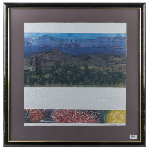 JOY REDMAN (1928-2006), Aspects of Kakadu I and II (diptych), coloured lithographs on embossed paper, editioned (6/75), titled and signed in lower margins, each 56 x 55cm. (framed individually).