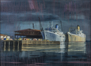 JACK LOUIS KOSKIE (1914-1997), Station Pier, 1961, watercolour, signed & titled lower right,