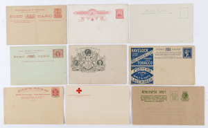 AUSTRALIA: Postal Stationery: 1890s-1970s Postal Stationery mostly unused array with States including SOUTH AUSTRALIA 1d Scenic Postal Card in violet (view "On the Murray"), and Pictorial Latterette (pub. J.B. Siddall, Adelaide); VICTORIA 1d "Beer & Baccy