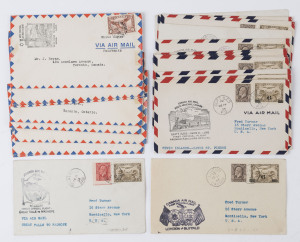 CANADA - Postal History: FIRST FLIGHT COVERS: 1933-38 internal selection with 1933 flights (9) incl. (Feb.11) London-Buffalo, (Feb.15) Great Falls-Wadhope, (Dec.14) Seven Islands-Natashquan & (Dec.15) Havre St Pierre-Port Menier; 1934 flights (5) incl. (J