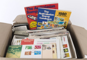 WORLD - General & Miscellaneous Lots: WORLD COVERS and stamps on paper, mostly 1950s-80s era with Australia incl.1970s FDCs with lots of Sigma medical types, plus scads of decimals on paper, GB FDCs, and other world oddments scattered throughout. Large qu