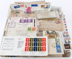 WORLD - General & Miscellaneous Lots: COVERS & FDCs: assortment of covers, majority 1970s-90s era with some earlier including items from India, Rhodesia. South Africa, and GB with pre-decimal FDCs, later era includes Hong Kong 1960s-70s FDCs, Rhodesia and Zimbabwe FDCs, others from South Africa & Homelands etc. (100s)
