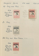 AUSTRALIA: General & Miscellaneous: 1913-66 Collection predominantly used in two volumes with many of the better stamps extracted from a Specimen Pack (empty specimen pack is included), with Roos Second Wmk 2/- postally used, Third Wmk 10/- CTO perf 'OS' - 2