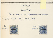 AUSTRALIA: General & Miscellaneous: 1913-66 Collection predominantly used in two volumes with many of the better stamps extracted from a Specimen Pack (empty specimen pack is included), with Roos Second Wmk 2/- postally used, Third Wmk 10/- CTO perf 'OS' - 4