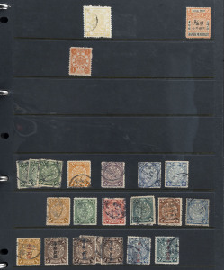 CHINA: 1880s-1970s disorganised mostly used collection, predominantly part/broken sets & odd values with few earlies including 1888 5ca, 1894 Dowager 1ca (unused), 1955 Scientists set of 4 M/Ss, 1960 Goldfish set (ex one value), Chrysanthemums set (ex 22f yellow-bistre), plus overprints, provincial issues and a few Manchuria; lots of reprints sighted, condition variable. Plenty to check. (100s).