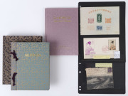 JAPAN: 1990 & 1993 issues complete MUH in two presentation books (one with slipcase); also 1946 Postal Service Anniversary M/S (folds, light aging, no gum), and 1955 (Nov.) Philatelic Week FDC. (4 items)