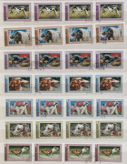 WORLD - Thematics: TOPICAL ARRAY: in three stockbooks with 1970s-80s CTO issues from Mongolia in strips of 5, Romania & Guinea in strips of 3, 4 or 5, and Hungary mostly in strips of 3 or 4; themes noted include Aviation, Birds, Dogs, Fruits, Flora & Faun
