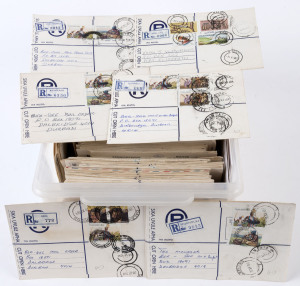 SOUTH AFRICA - Postal History: South Africa & Homelands mostly 1980s registered covers & Registration Envelopes with an excellent variety of datestamps and registration labels/handstamps including villages/small towns, a random handful revealing Hoha, Ken