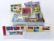 WORLD - General & Miscellaneous Lots: MOSTLY SOUTH AFRICA 1980s-2000s era with booklets incl. International Post, miniature sheets MUH or CTO some heavily duplicated, Stamp Show covers and cinderella issues; also AUSTRALIA with unaddressed FDCs including 