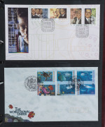 AUSTRALIA: First Day & Commemorative Covers: 1992-2000 collection of unaddressed FDCs on 100+ Hagners in three matching Australia Post FDC albums with better issues including 1992 Box Link, 1993 Counter Printed Threatened Species and Kangaroo & Koala sets - 3