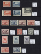 AUSTRALIA: General & Miscellaneous: 1913-1980s mostly MUH collection on Hagners including Engraved 6d Kooka (mint, private perfin), Victoria Centenary P.10 (partial offset on 1/-) & P.11&frac12; sets, Macarthur, Anzac, Jubilee, SA Centenary sets, NSW Anniv set a - 5