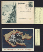 WORLD - General & Miscellaneous Lots: EUROPEAN POSTAL HISTORY: mostly German military themed/or propaganda postcards incl. Germany 1915 showing Red Cross dog rescuing soldier, 1915 postcard showing military aircraft, franked with Red Cross stamp, 1915 pat - 4