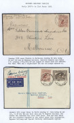 AUSTRALIA: Postal History: EXPRESS DELIVERY SERVICE: 1929-1960s collection on display pages or in cover protectors including 1929 First Flight cover Perth-Adelaide, thence surface to Melbourne endorsed "Express Delivery" corrected franked at 8&frac12;d including - 2