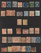 SOUTH AUSTRALIA - Postmarks: POSTMARKS - DIAMOND NUMERALS: collection on Hagners with Rated RRRR: '77', '163' ; Rated RRR: '96' (on 4d Long Tom), '115', '153', '299', '305', Rated RR: '12', '14', '34', '35', '39' (on Customs 4d Departmental), '67', '73' - 2