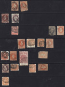 SOUTH AUSTRALIA - Postmarks: POSTMARKS - DIAMOND NUMERALS: collection on Hagners with Rated RRRR: '77', '163' ; Rated RRR: '96' (on 4d Long Tom), '115', '153', '299', '305', Rated RR: '12', '14', '34', '35', '39' (on Customs 4d Departmental), '67', '73' - 4