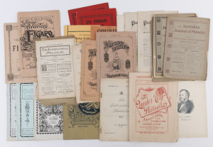 AUSTRALIA: Philatelic Literature & Accessories: LITERATURE: 1884-1939 bundle of philatelic journals, predominantly American some Australian including 'Vindin's Philatelic Journal' (Jan.20, 1892, stained); "Australian Journal of Philately" (pub. Smyth & Ni