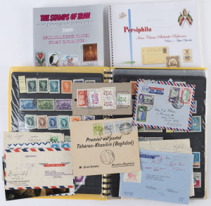 IRAN (PERSIA): 1915-60s collection in ringbinder with 1915 Postage Dues (3 sets of 17), officials with 1915 1c to 5t Coronation sets (2 sets of 17), 1960s-70s commemoratives mint or used, duplicated 1950s-70s Hospital Fund issues, plus some revenues, also useful postal history with 1925 Teheran to Khanikin with Surcharges 6c strip of 3 and 2c, 1951 airmail Abadan to Perth (Australia), early 1970s multifranked parcel tag with values to 200r (2, SG.1444),