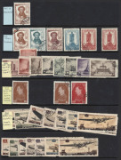 RUSSIA: 1929-1945 mint & used stock on Hagners housed in ringbinder, with better items including 1930 Cavalry set mint plus 14k duplicates (2), Zeppelin 40k (3) and 80k used, Power Station 3r mint & used (2), 1931 Zeppelin/North Pole imperf 30k, 35k & 1r - 3